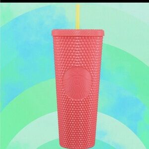 Starbucks Venti Summer 2022 Studded Pink Dragonfruit Tumbler Cup 24 Oz used ones